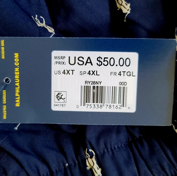 Polo by Ralph Lauren Navy Blue Pajama Pants - Picture 3 of 4